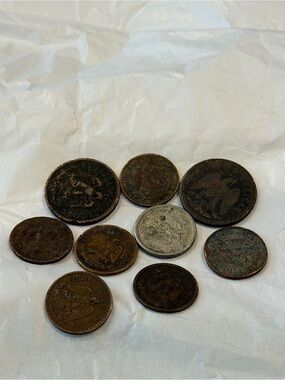 Mexican Peso Coin Lot. Antique coins